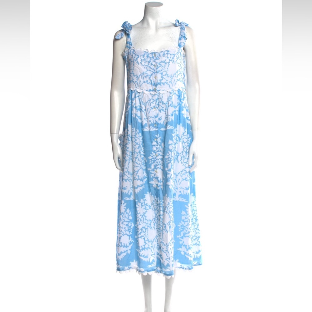 Juliet Dunn Blue White Dress Size 1
